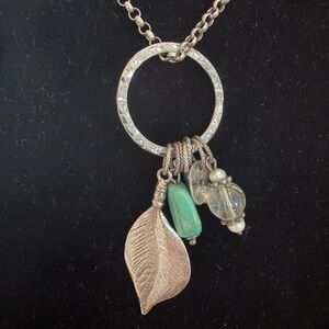 SILPADA Jewelry - Retired ~ Turquoise & Sterling Silver Feather Charm Necklace